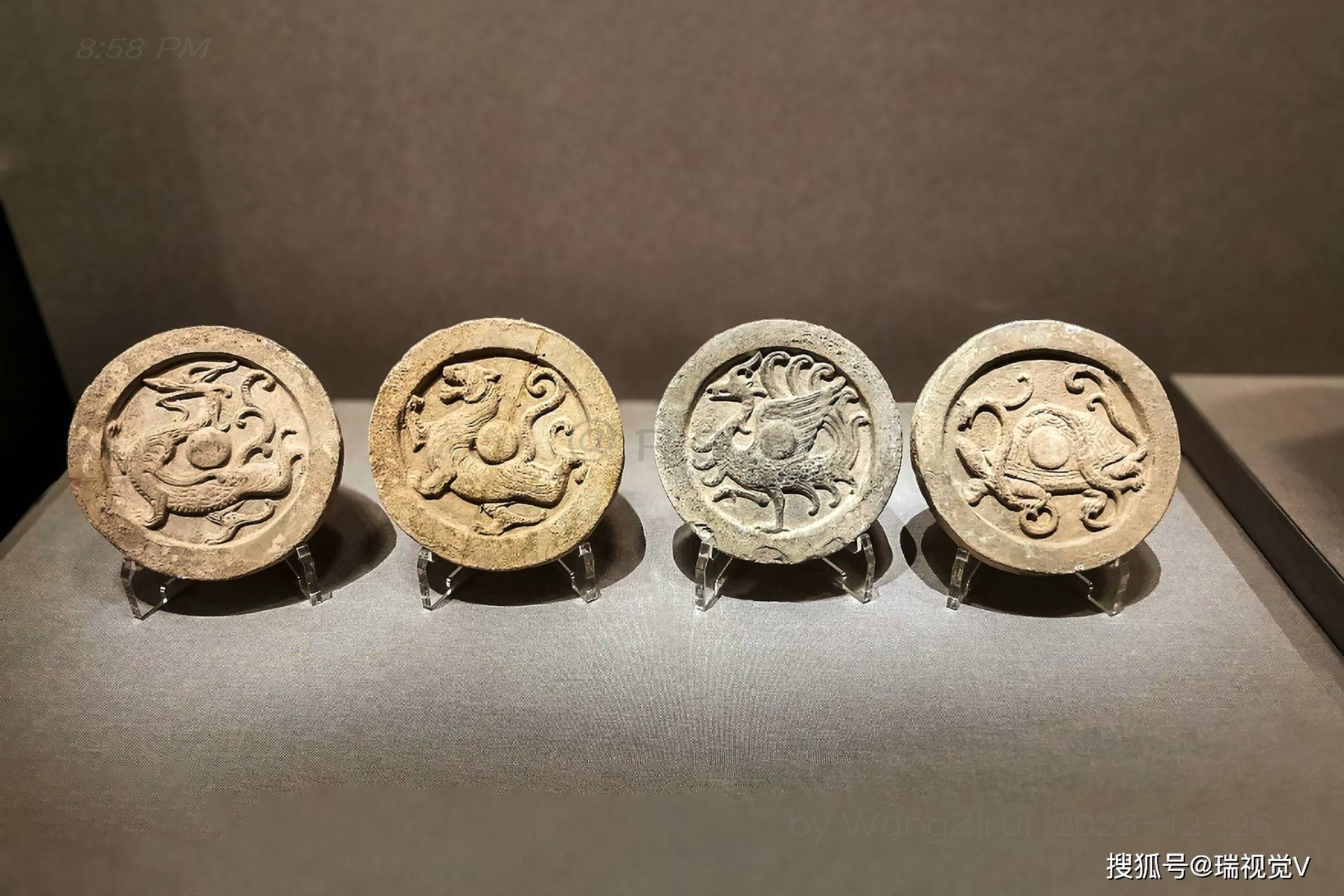 汉代“四神”瓦当：纹饰精美，栩栩如生丨河南博物院_星宿_图案_公元前