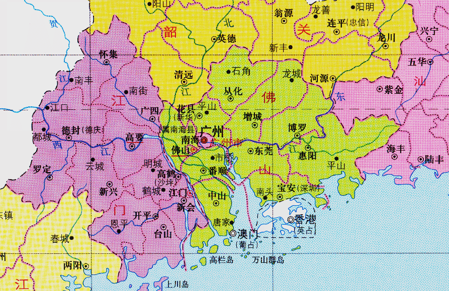 江门市分区地图图片