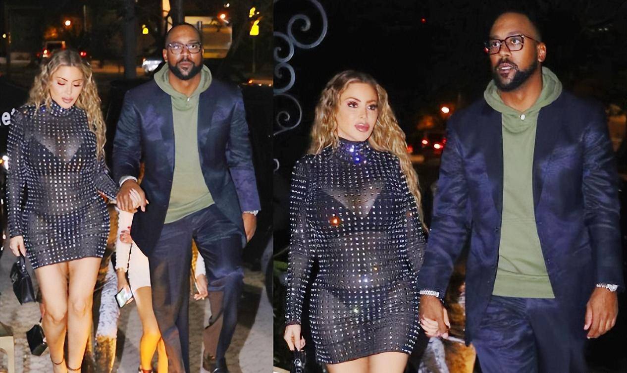 拉尔萨和乔丹儿子手牵手出门!