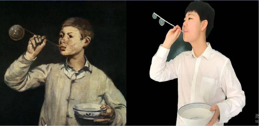 boy blowing bubbles by edouard manet爱德华·马奈 《吹泡泡的男孩