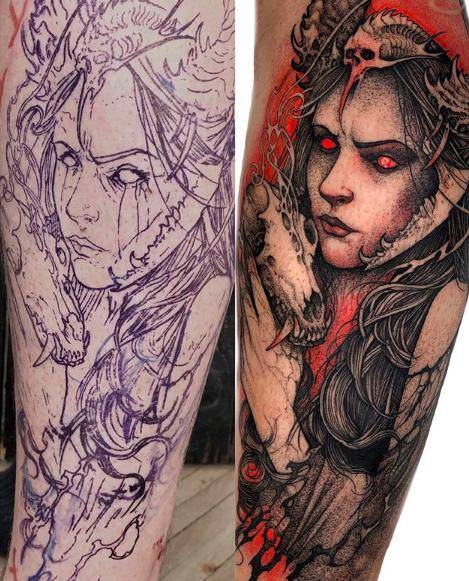 史诗级暗黑纹身,诡异爱好者的教科书