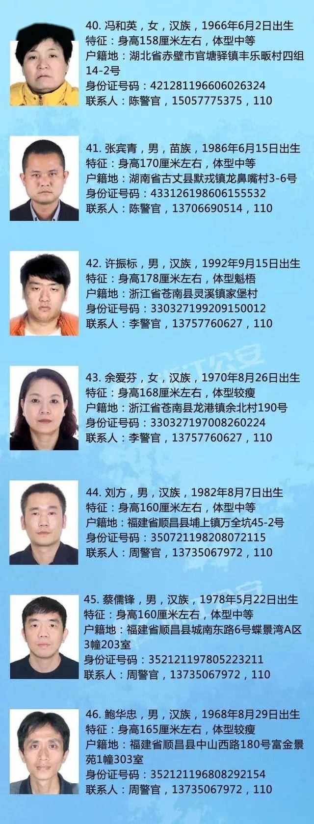 这3名台州人浙江公安各悬赏5万通缉