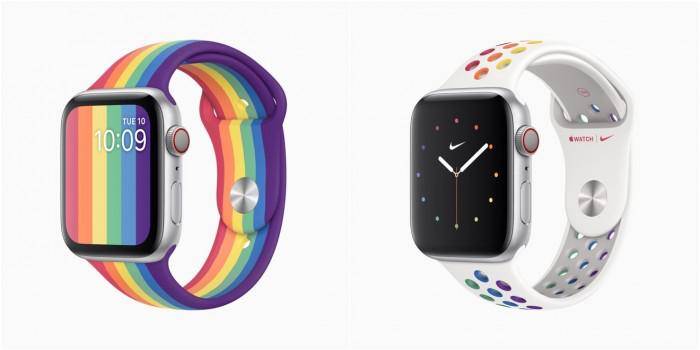 苹果发布了两款新的Pride版Apple Watch表带_手机搜狐网