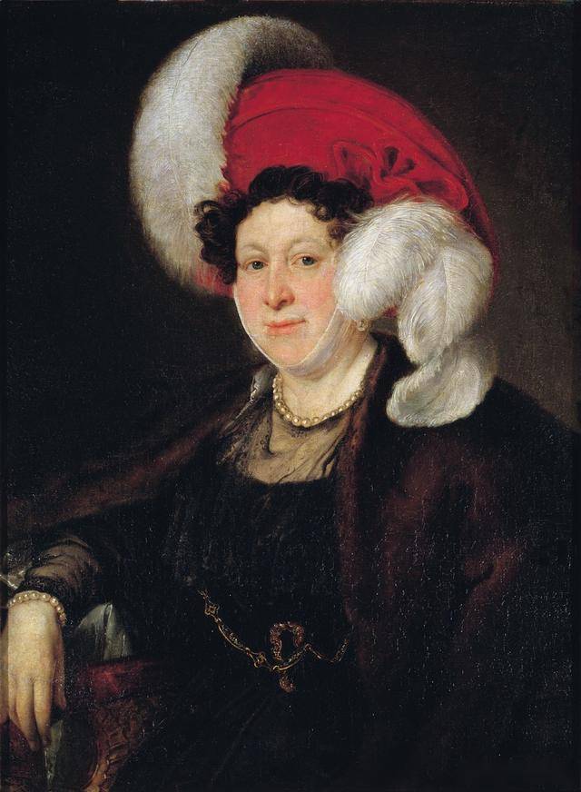 祖波娃伯爵夫人像 1834年帆布油画 88 x 68 cm自1830年代起特罗皮宁