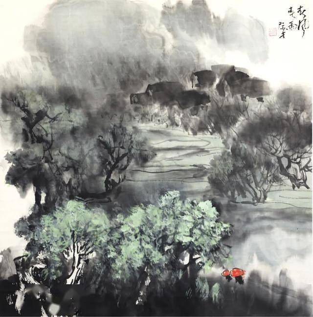 水晕而墨彰全在用水之妙读南派画家张际才的山水画