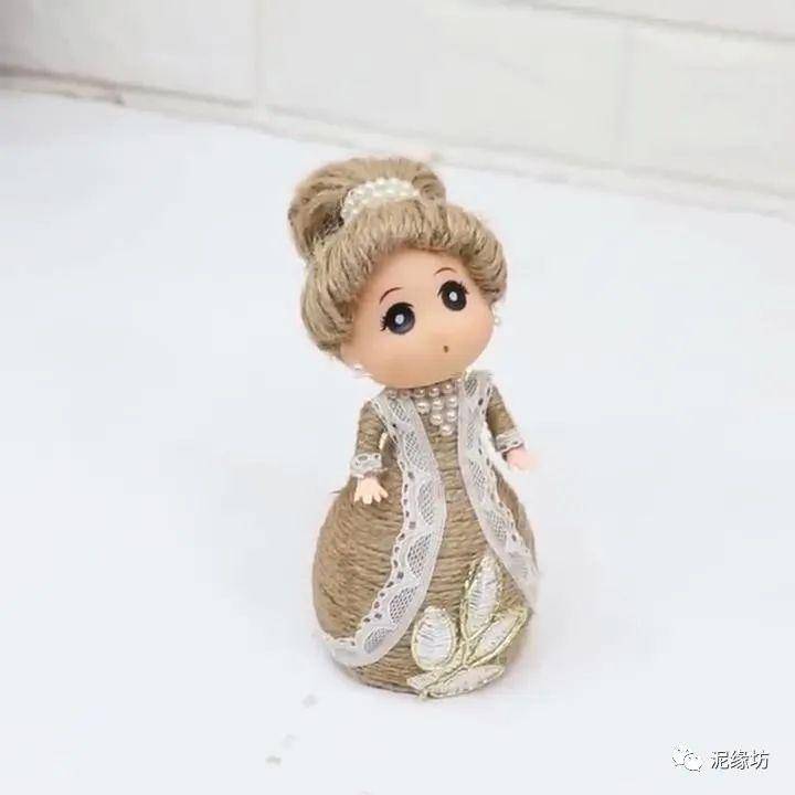装饰人偶教程黄麻工艺娃娃