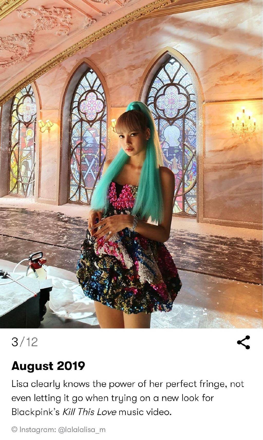 vogue发表文章花式夸赞blackpink lisa"她拥有业内12次最好的刘海"