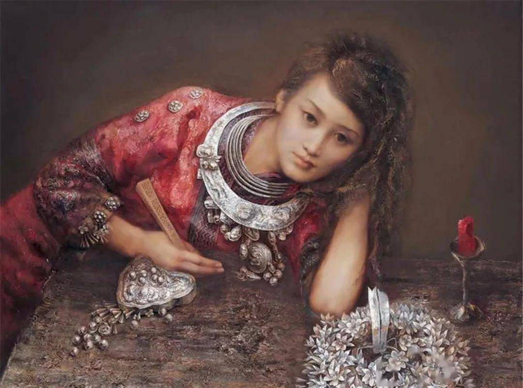 中国油画美人50幅真美