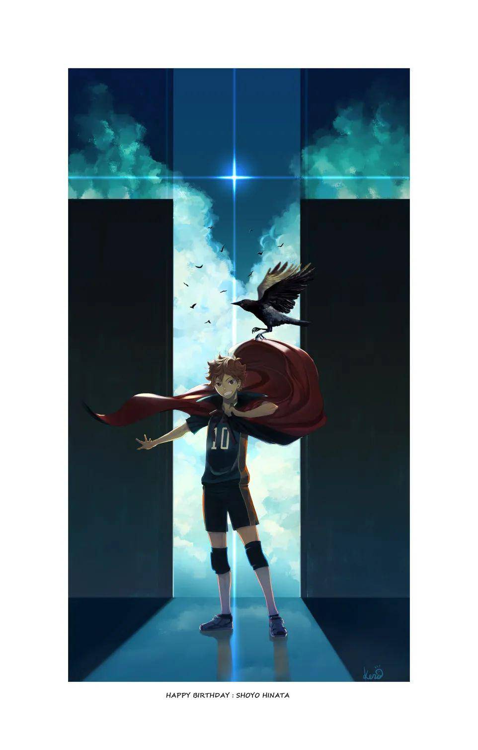 p站高人气插画wuhu乌野小巨人起飞