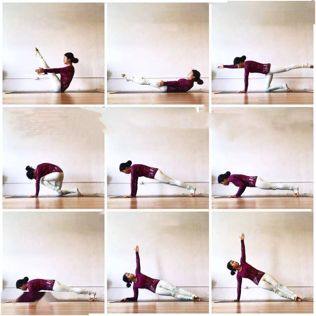 初-中-高3个级别5套瑜伽序列47个体式解决核心力量,进阶必备!