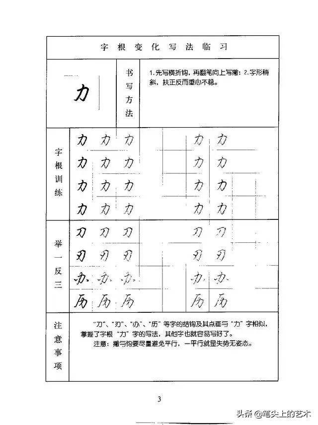 钢笔字字根练字法图片