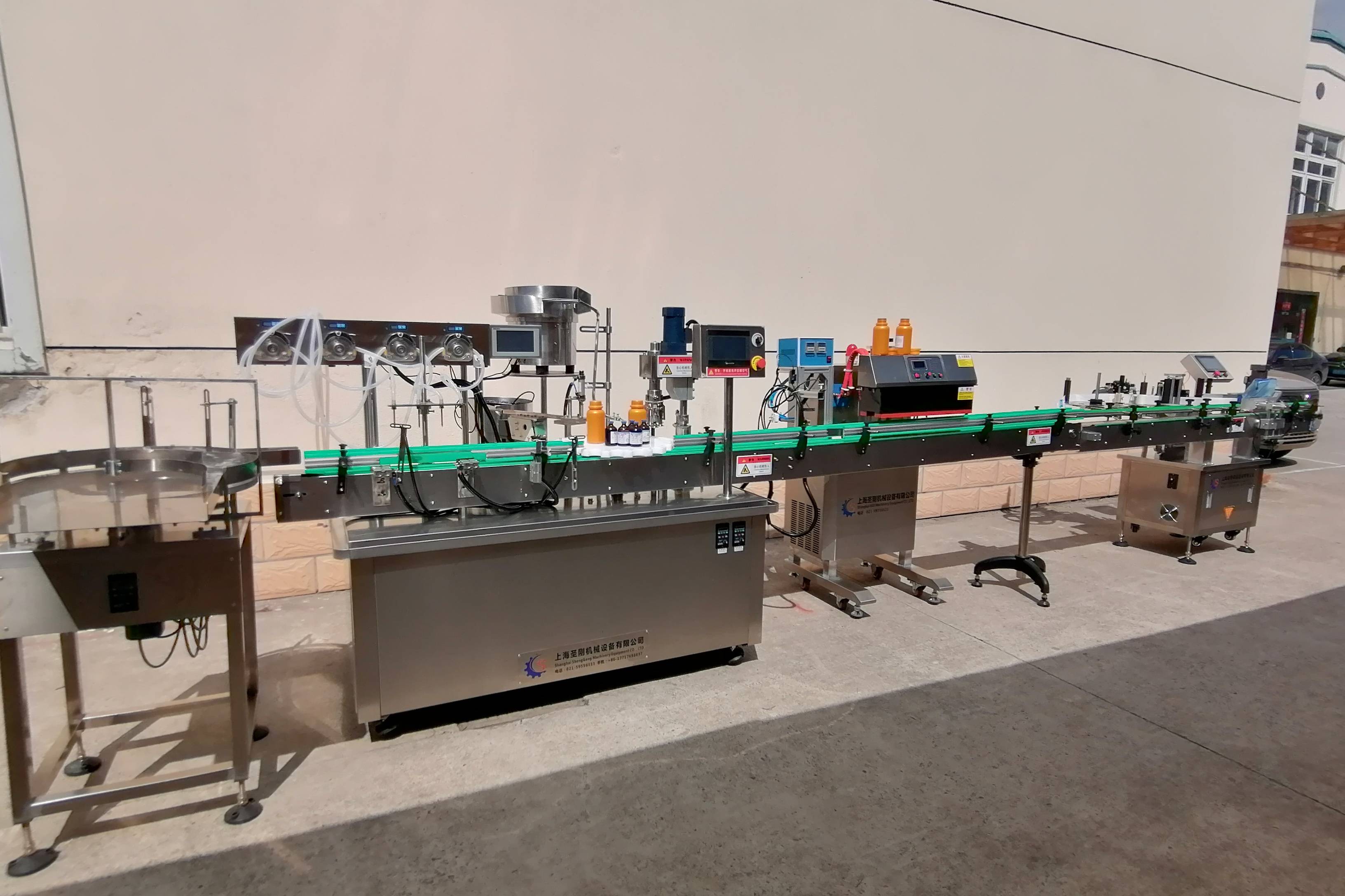 西林瓶灌装机 100ml西林瓶灌装轧盖机 西林瓶灌装贴标生产线