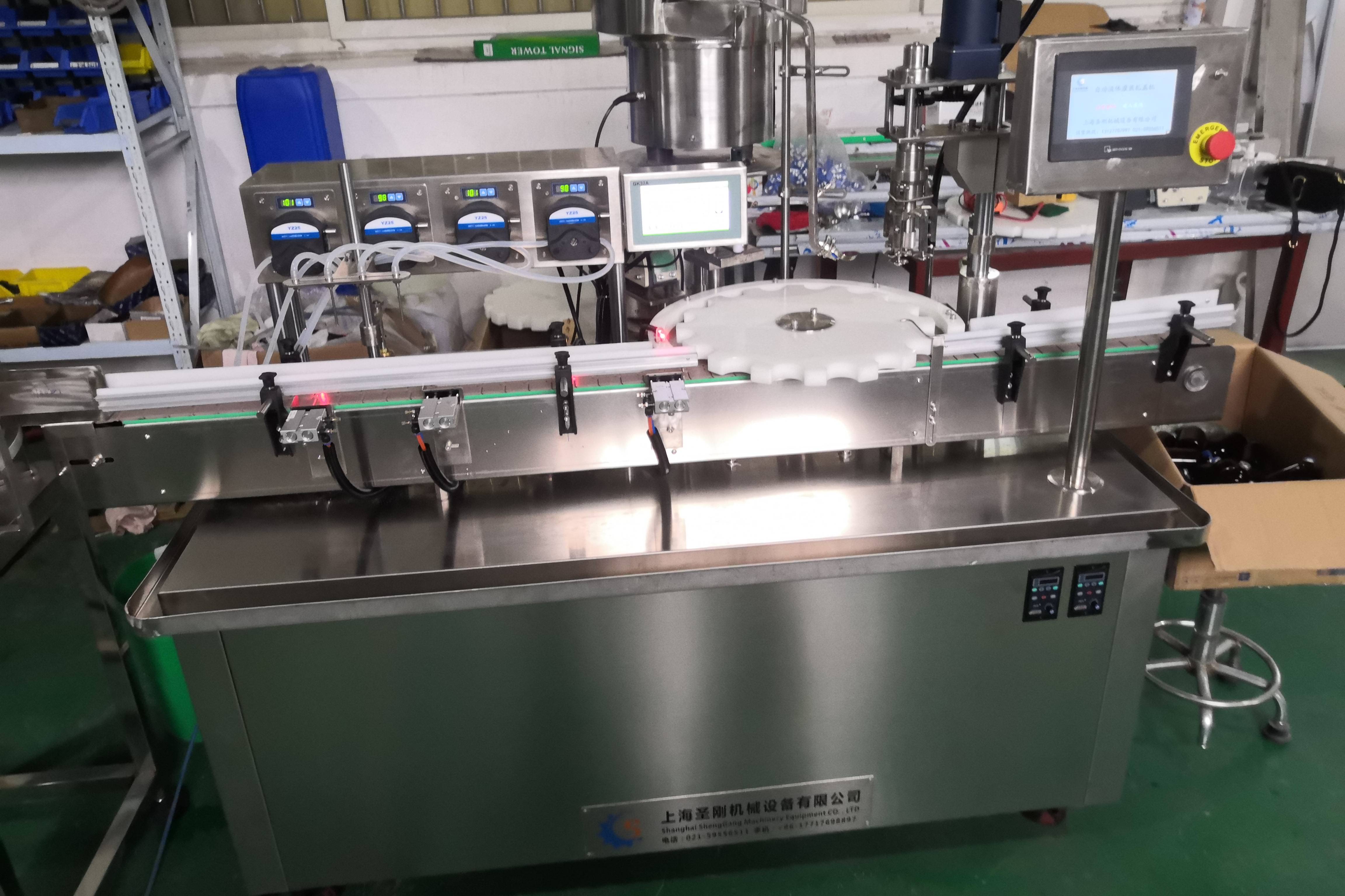 科灌西林瓶灌装加塞轧盖机 液体瓶装自动灌装机 化妆品小型灌装机