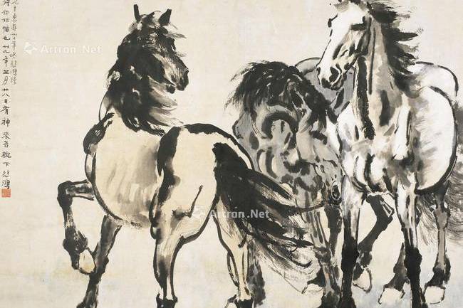 徐悲鸿字画价格值多少钱一平尺？_作品_气息_笔墨