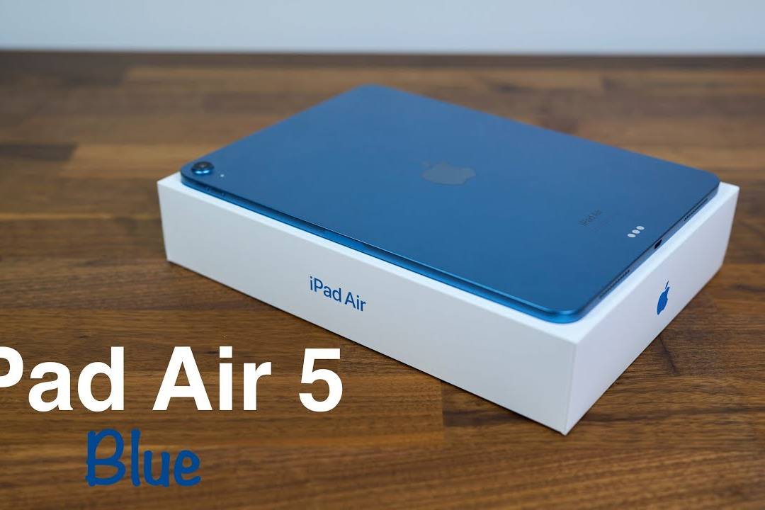 最新蓝色ipadair5平板电脑沉浸式开箱