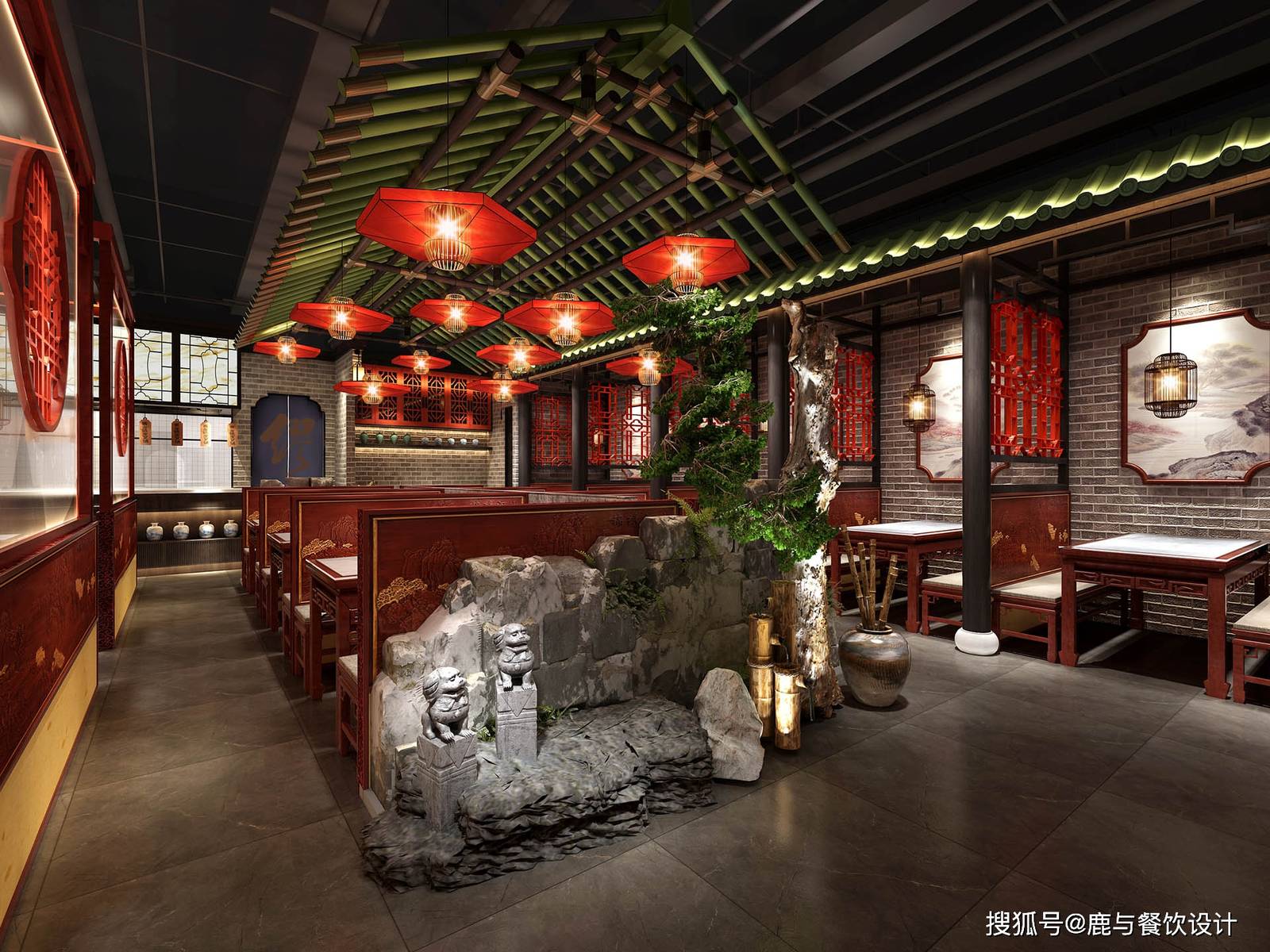 缪氏川菜中式餐厅设计-鹿与设计