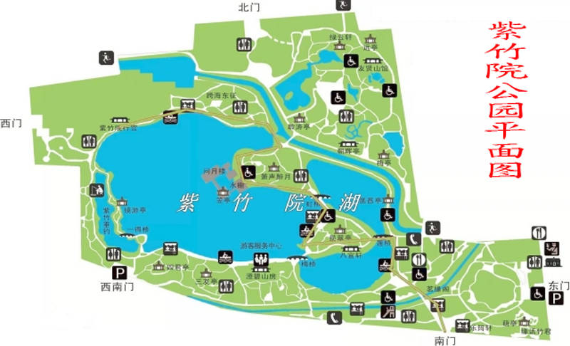 北京紫竹院公园平面图图片