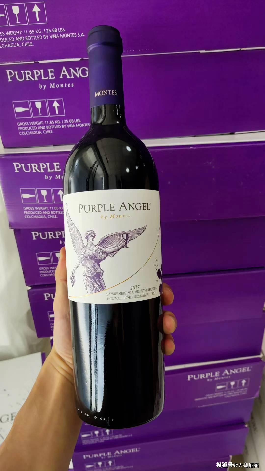 蒙特斯紫天使红葡萄酒品尚汇和洲际华邑实物图片对比