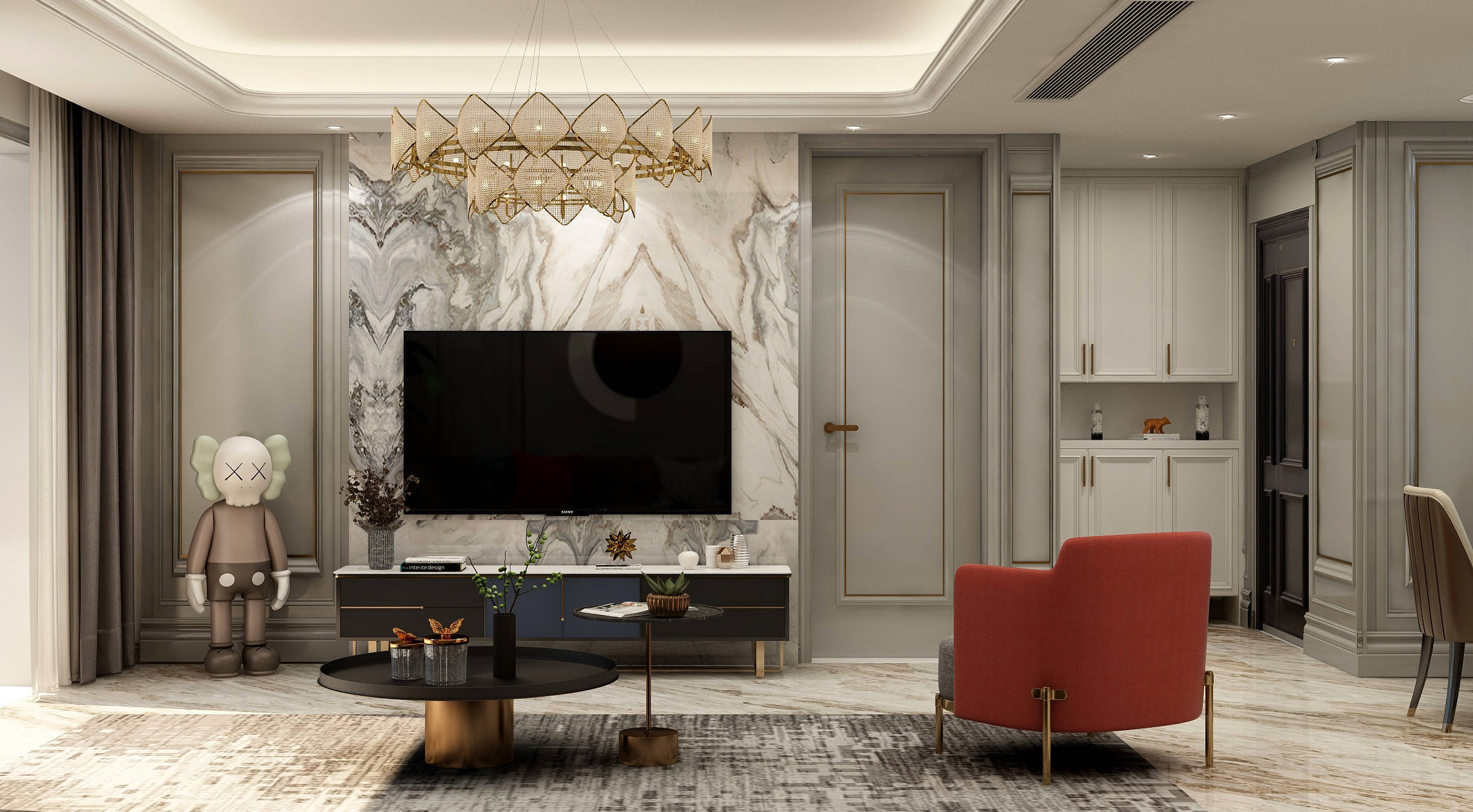 烟台柯鹿装饰:金地浅山艺境现代轻奢装修效果图