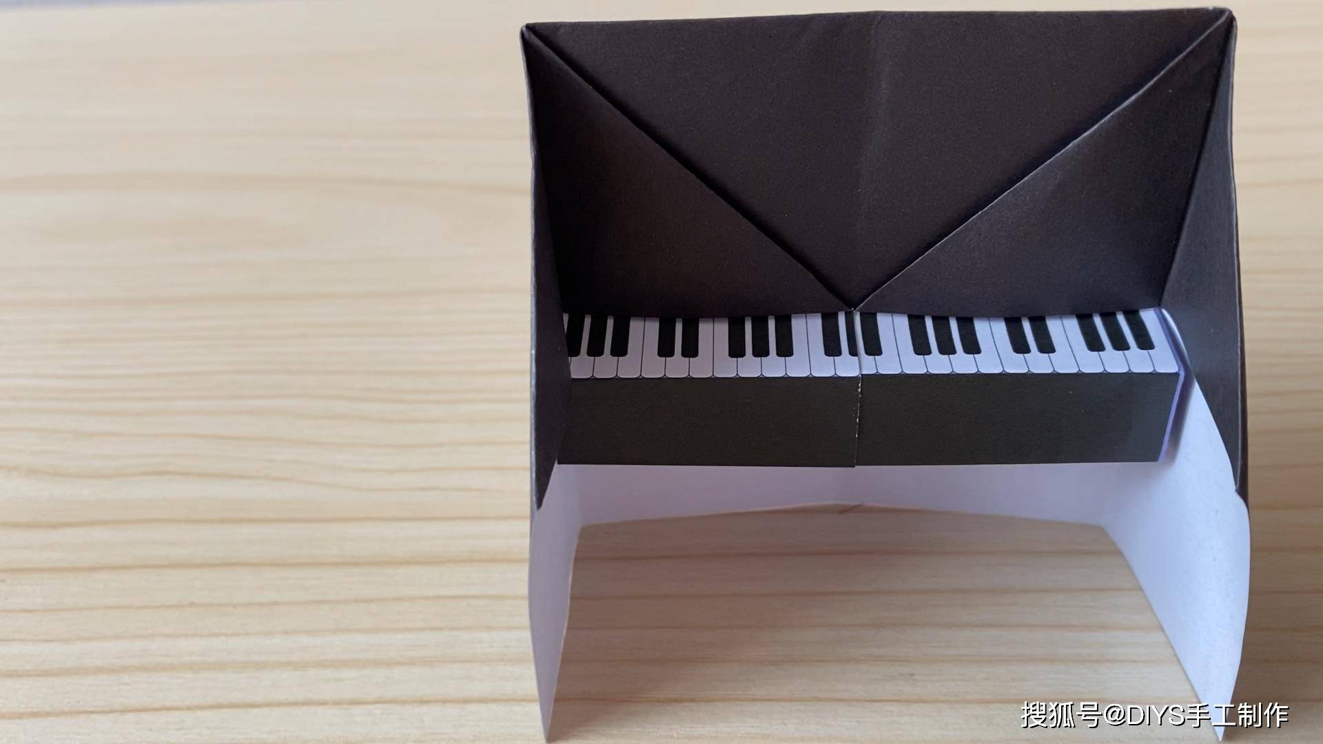 适合儿童的简单折纸 小钢琴的折纸方法╭★肉丁网