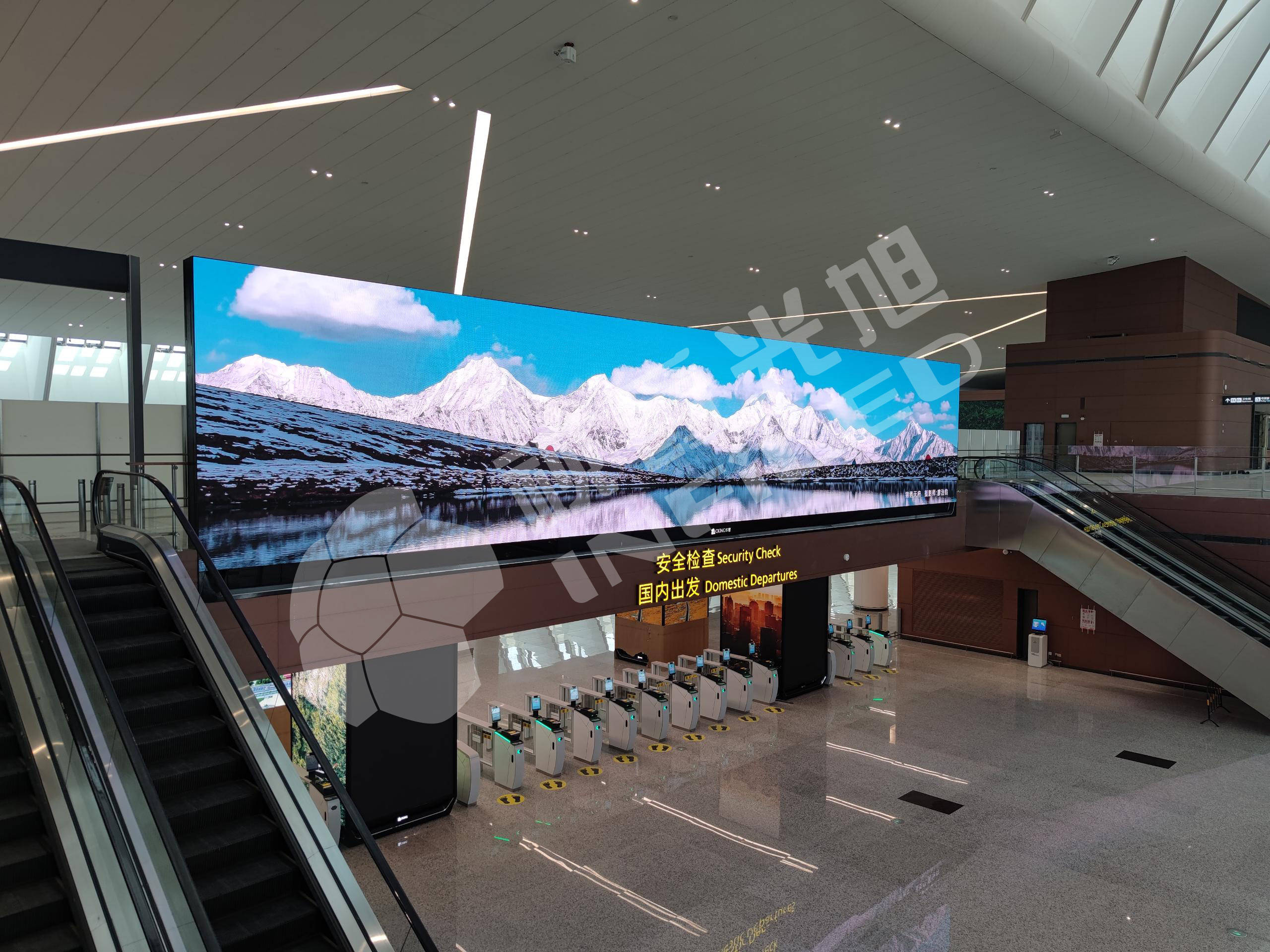 原创视爵光旭led显示屏助力打造成都天府国际机场led显示屏机场案例