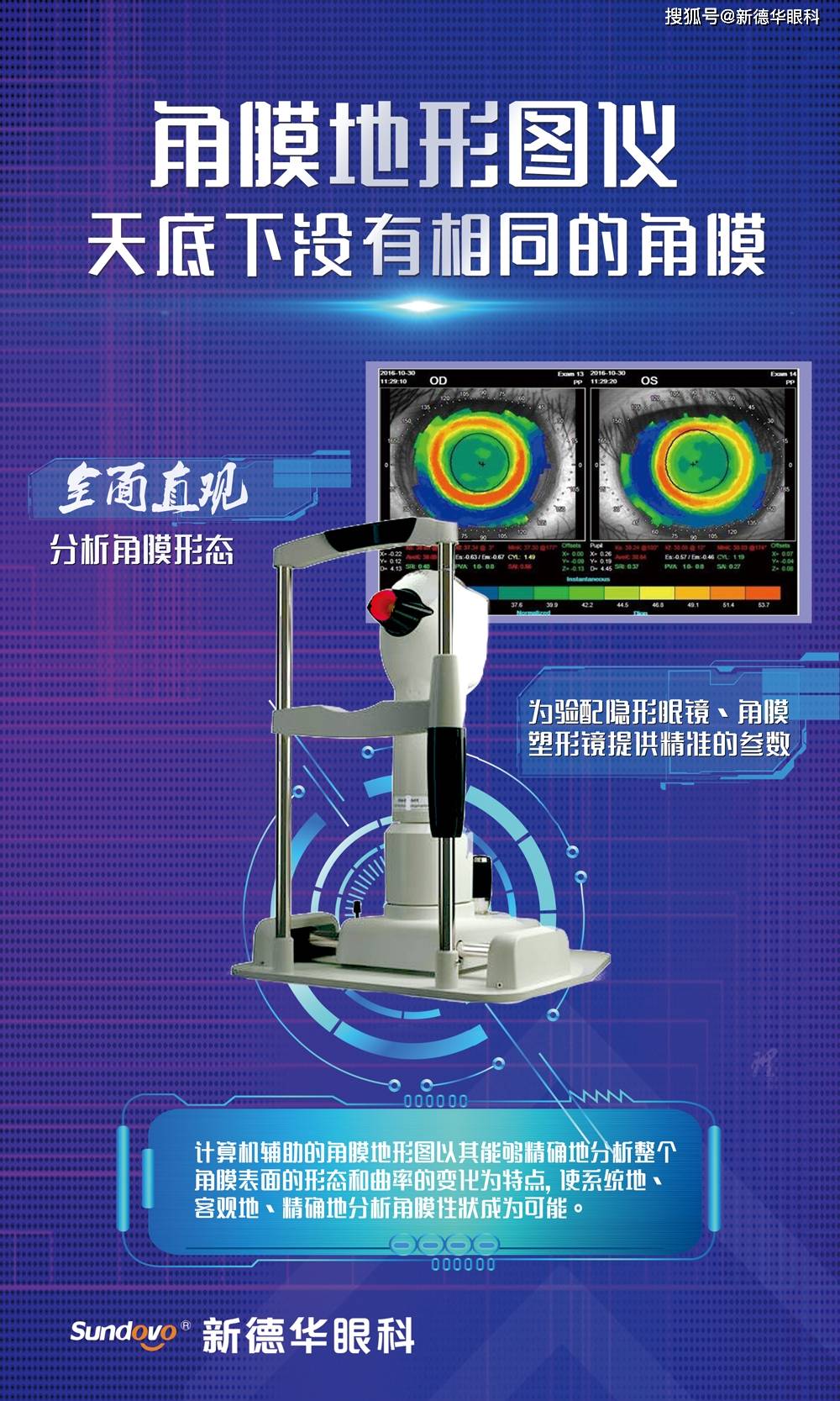 角膜地形图仪是研究角膜前表面形态的一种客观而全面的定量分析仪器