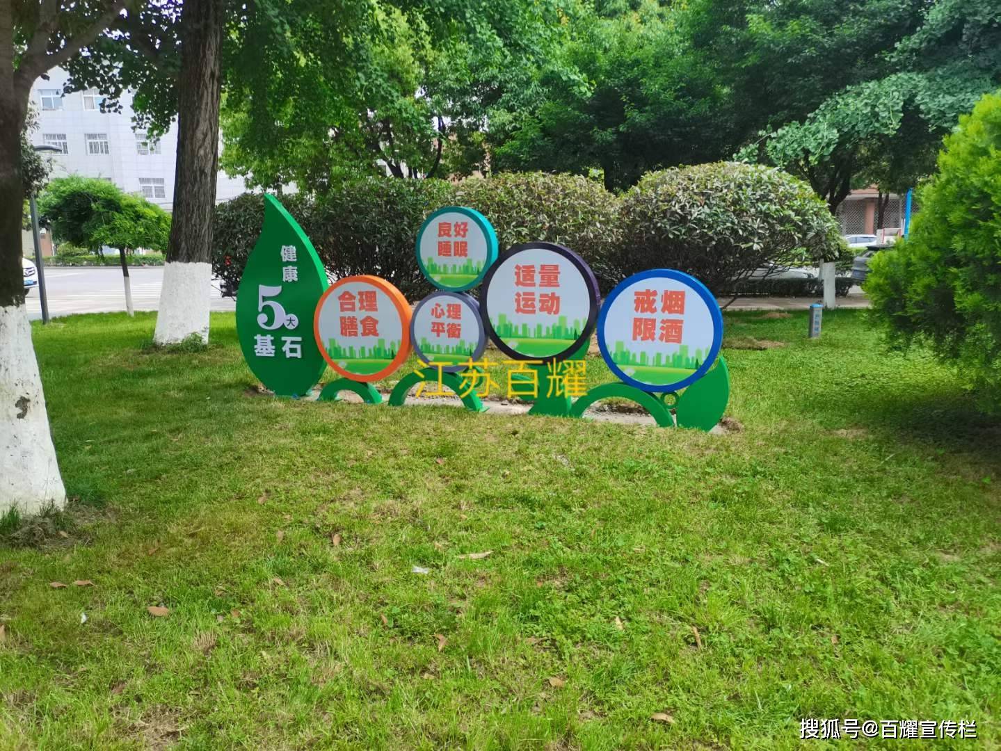 健康主题造型牌安装案例图