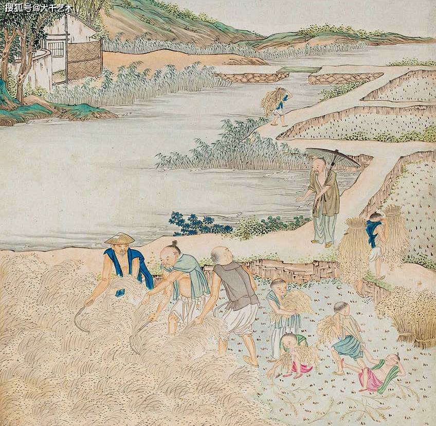 清代画家沈庆兰农耕图册