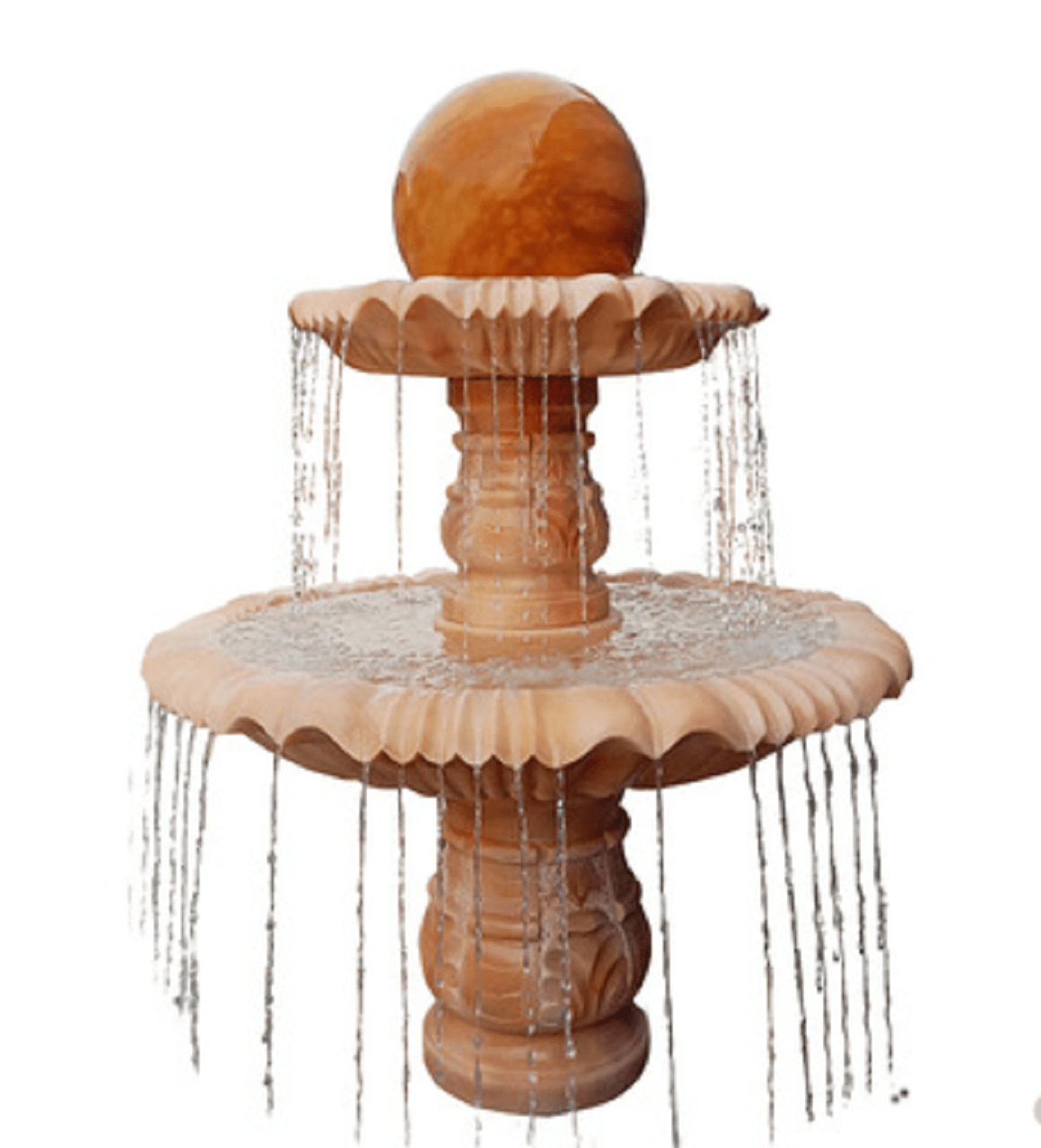 石雕风水球球转水流生生不息
