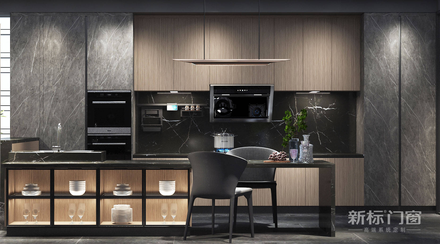 奢雅高级灰,品味极简主义厨房生活!_橱柜