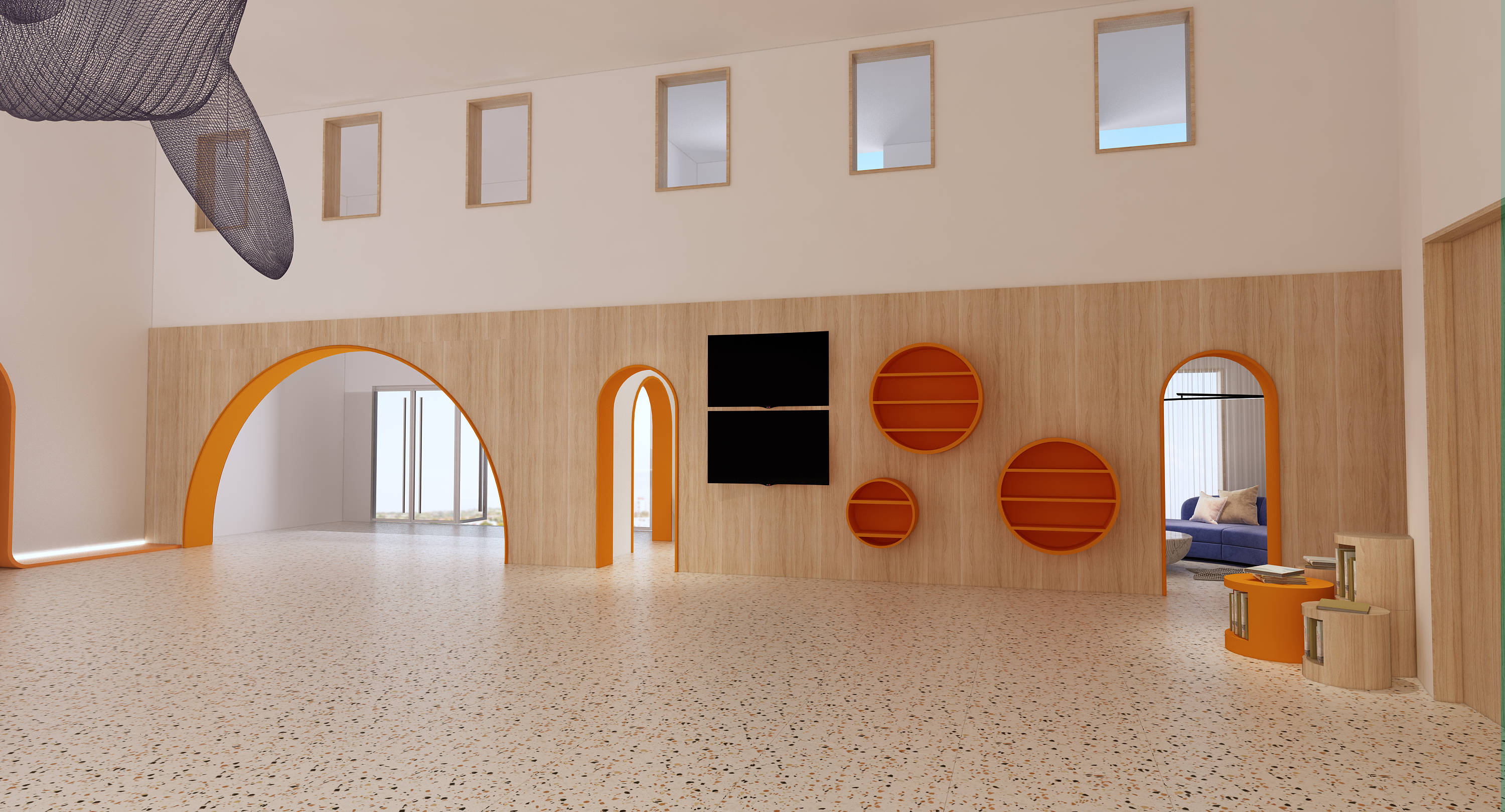 青岛幼儿园设计天启星幼儿园打破边界用色彩点亮童心