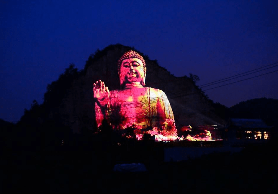 山体投影——景区旅游风景新焦点!_光影