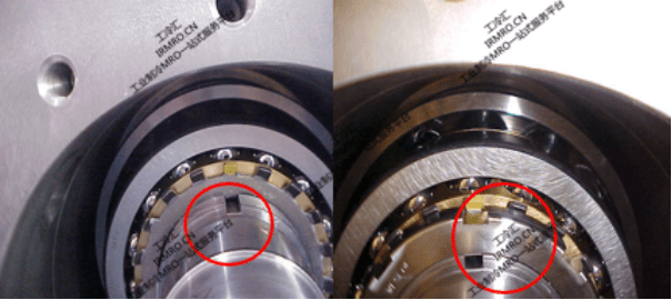 则表明id片破裂必须拆除,更换新的垫圈,下方是安装止推轴承示意图