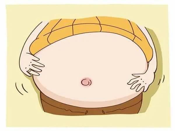 怀孕初期肚子胀气图片