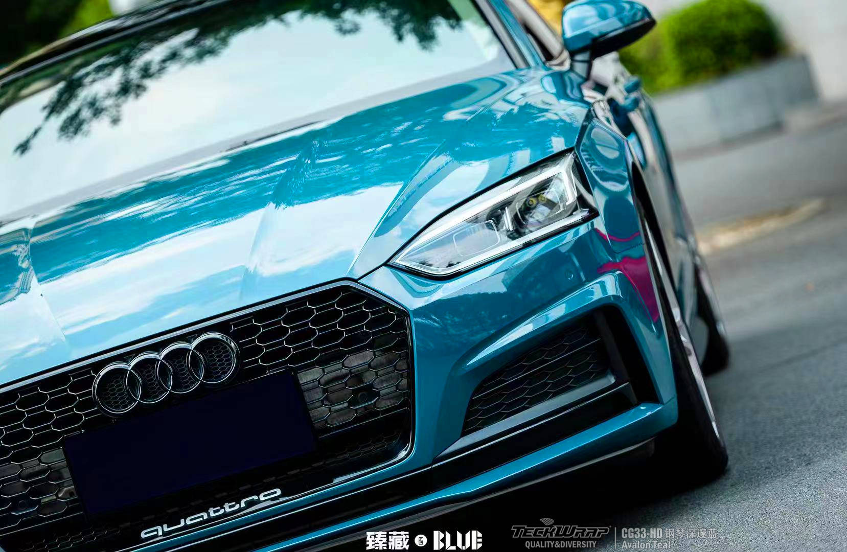 奥迪a5改装改色膜选深邃蓝够逼格吗