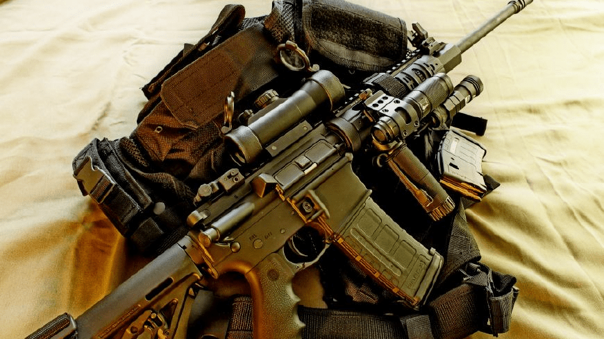 原创美国556mm口径m16步枪的前身ar15枪族