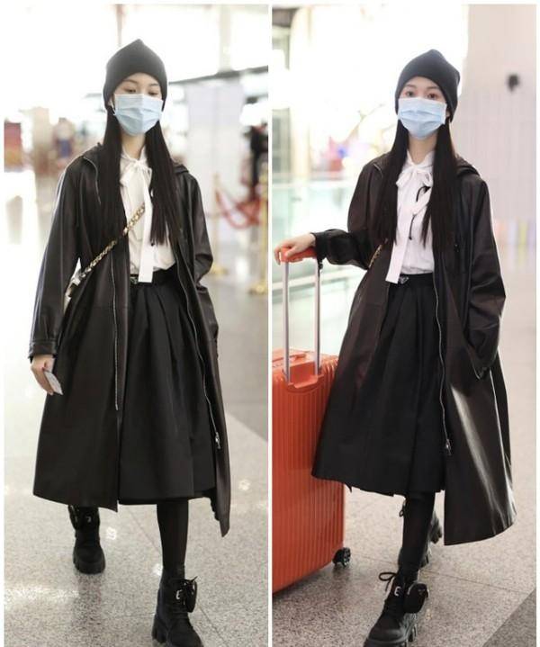 服装|陈瑶这腿细得没谁了，穿裙子还留那么多空隙，瘦得让人心疼