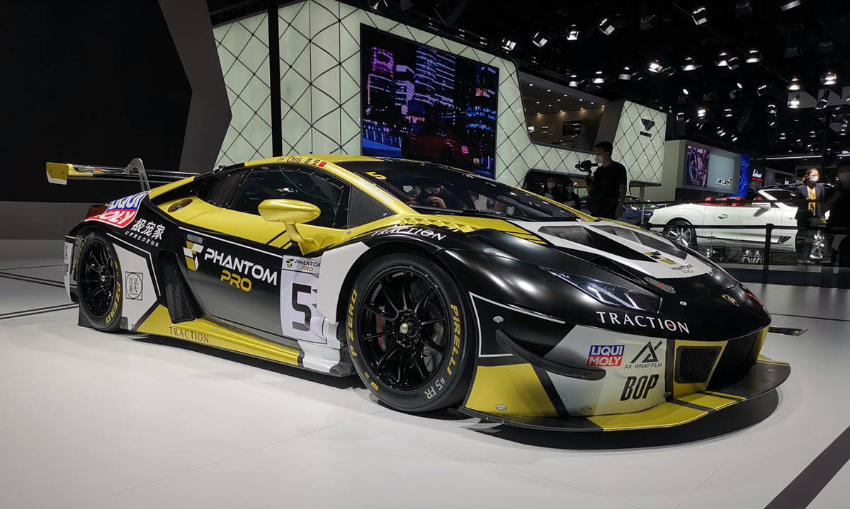 新车基于兰博基尼huracán evo打造,在此基础之上增加了属于gt3赛车