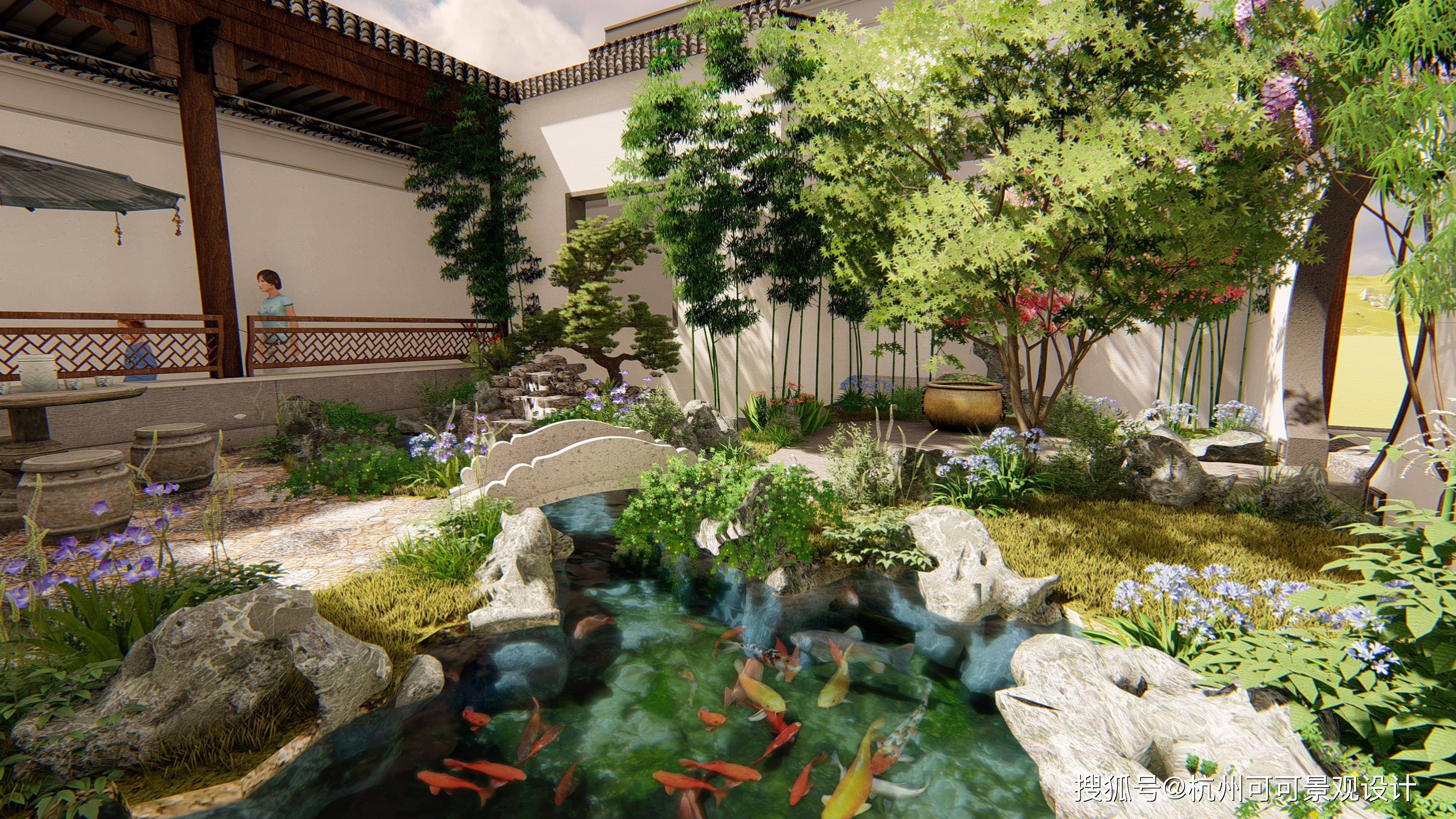 杭州别墅庭院设计 你的庭院适合什么样的水景 这样搭配超有意境