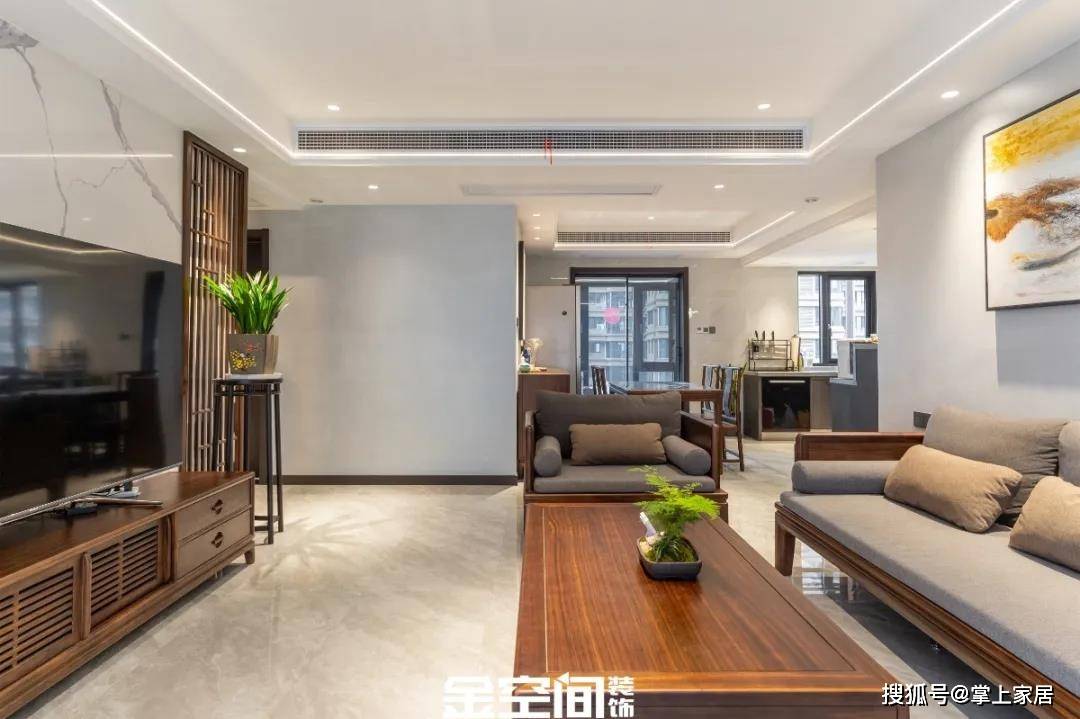 吊顶|151㎡新中式装修风格让你拥有“入则宁静，出则繁华”的生活