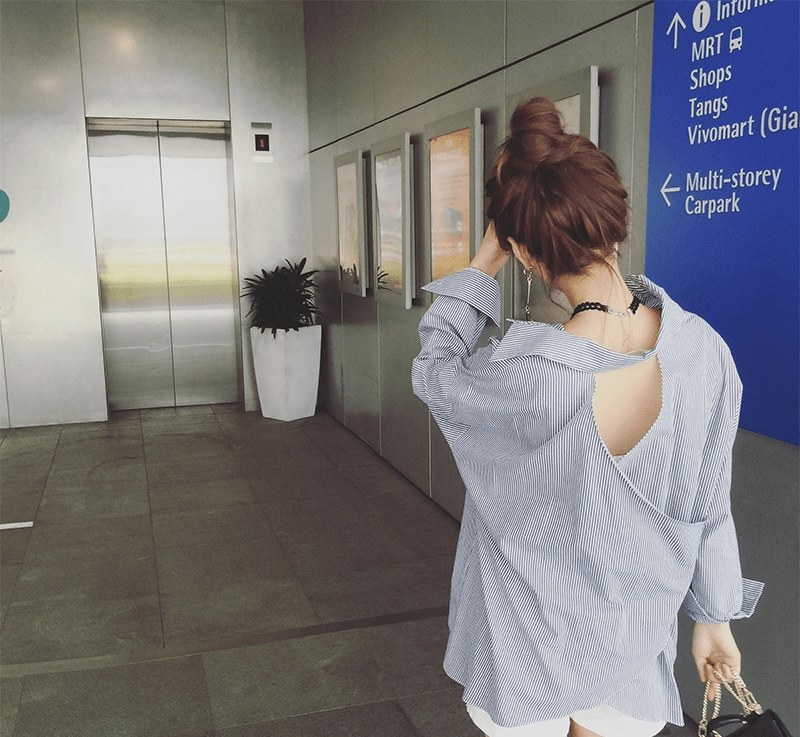 条纹|百搭好看V领衫