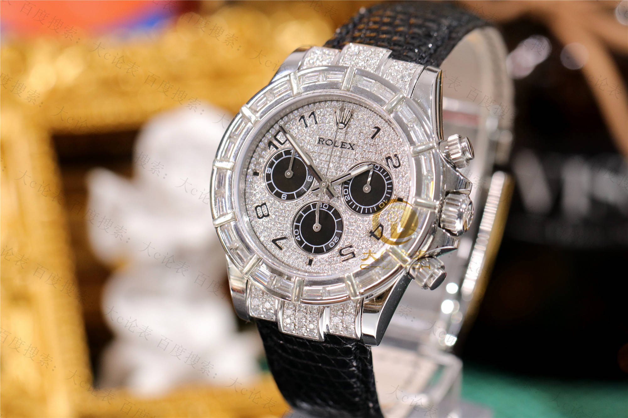 大c论表劳力士迪通拿改装镶钻满天星