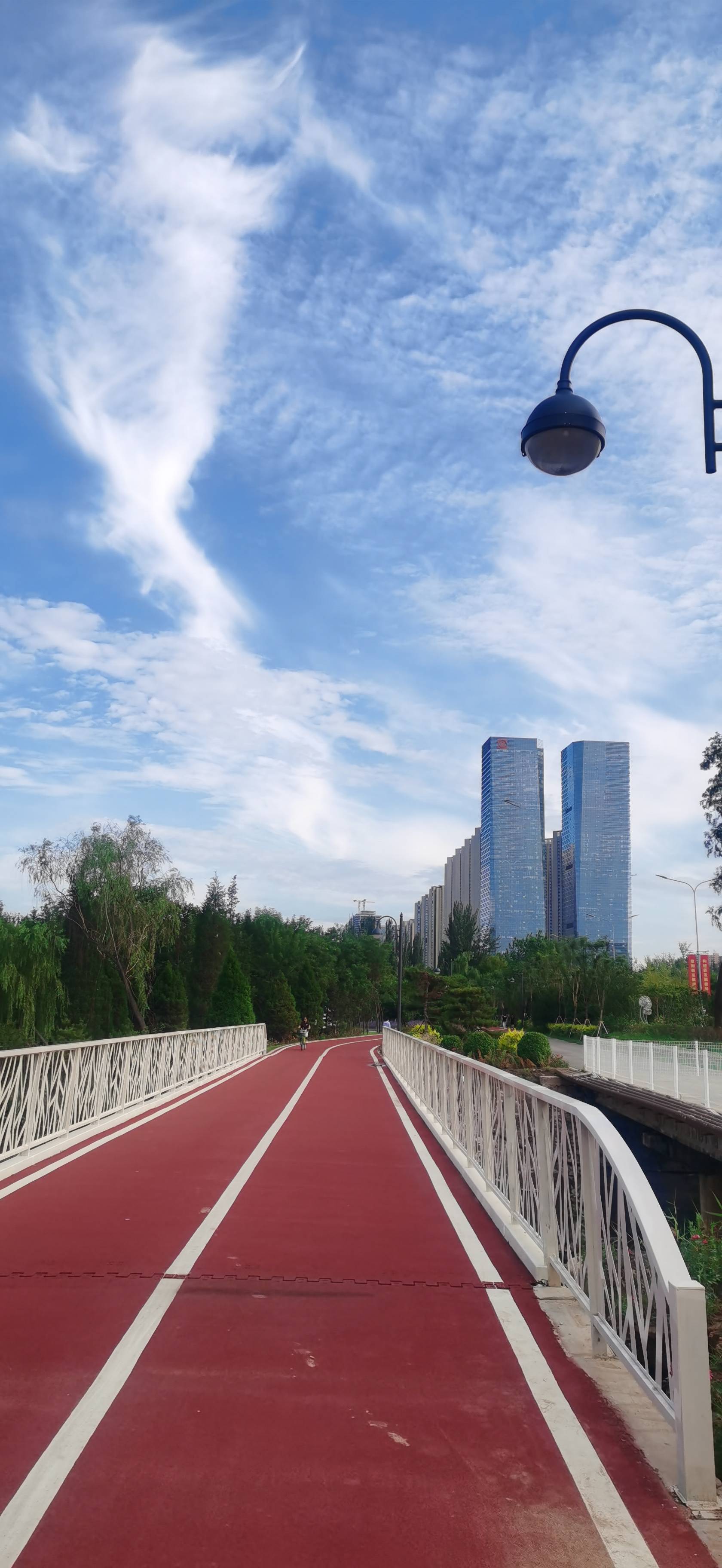 太原滨河自行车道图片