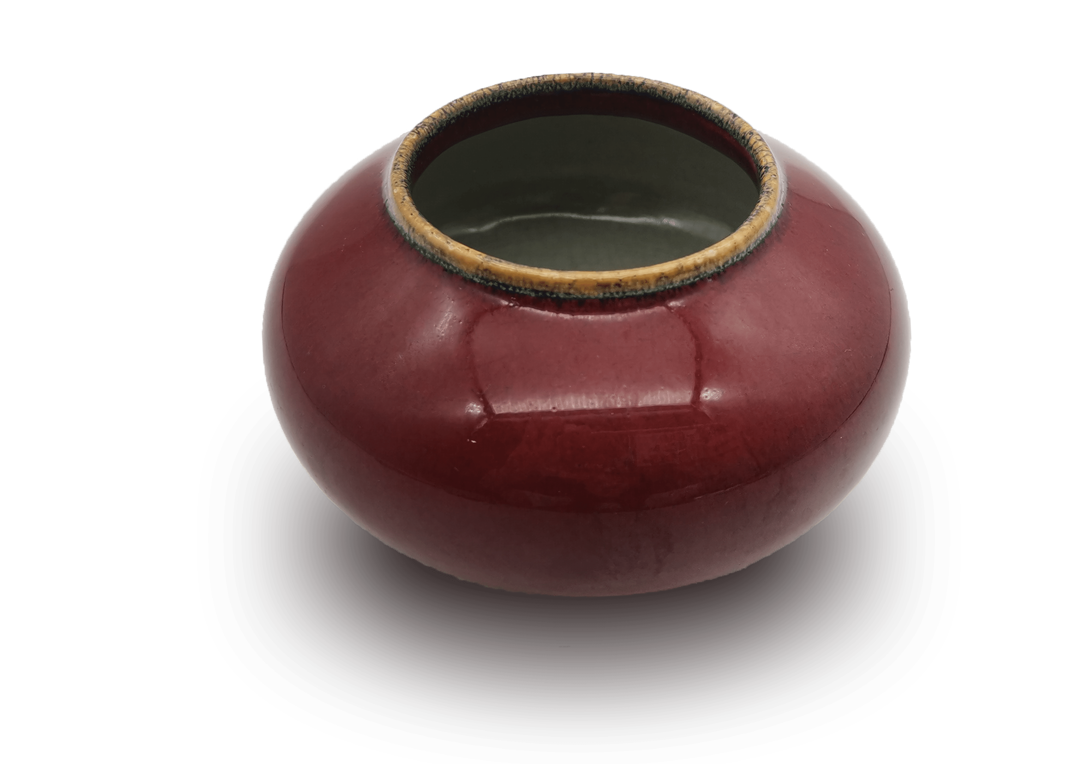 藏品鉴赏祭红釉水盂