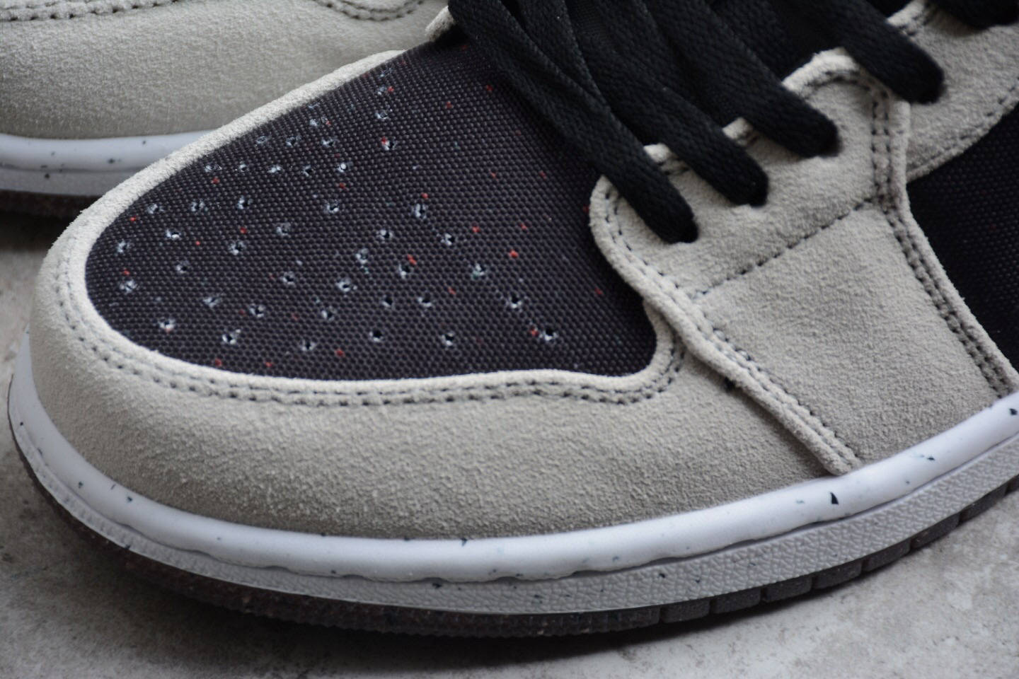 Low 乔丹 Air Jordan 1 Low Crater 灰蓝黑缝线低帮篮球鞋