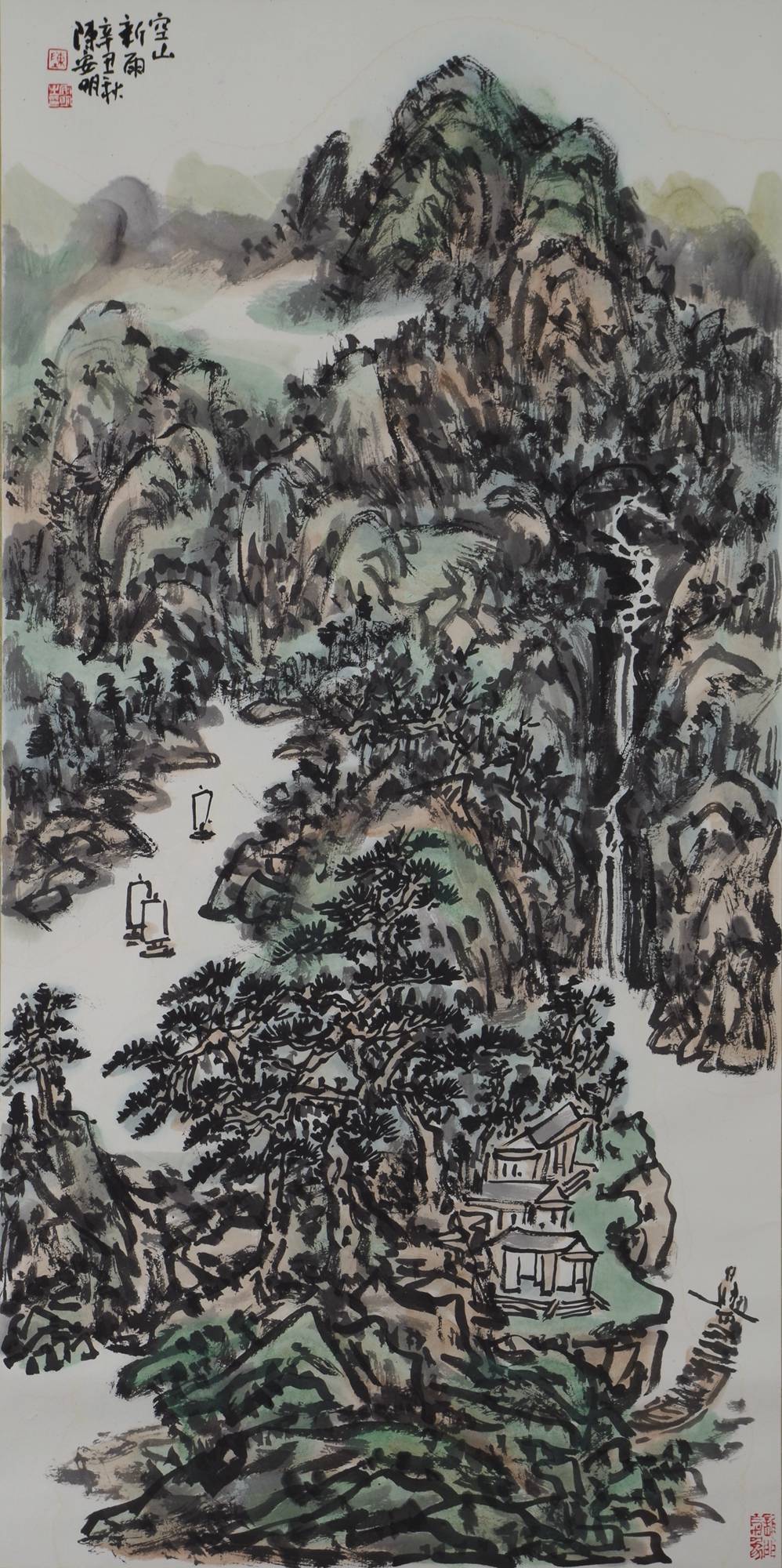 每周画题陈安明山水画k003气韵生动下