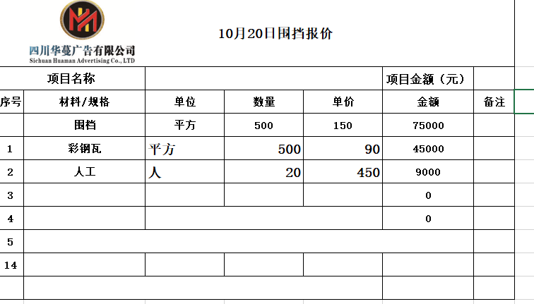 博鱼官网【华蔓广告制作】20日南充围挡安装价格行情(图1)