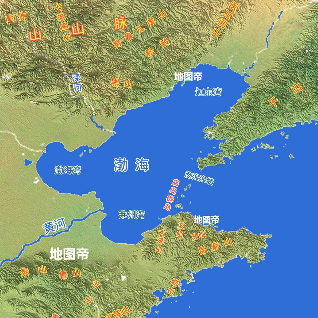 渤海三大海湾图片