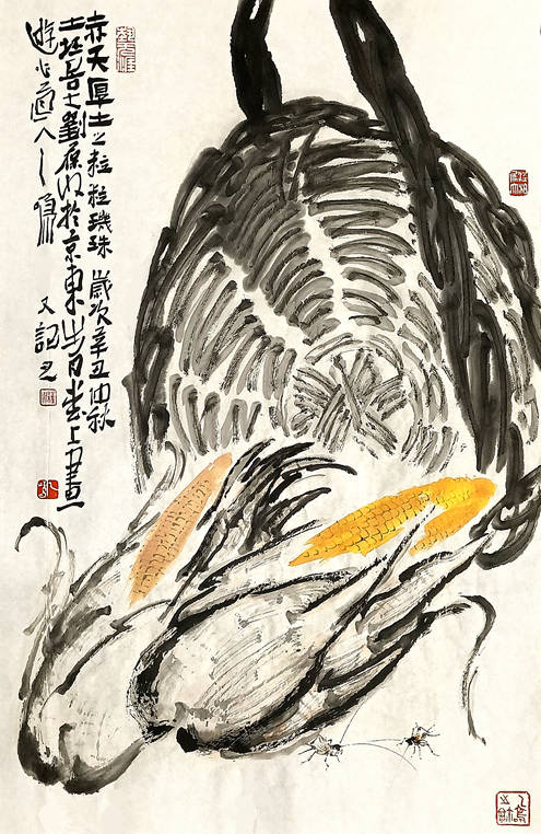 乙鸣|赤天凌风 厚土铸魂——浅评画家刘保收（乙鸣）花鸟画