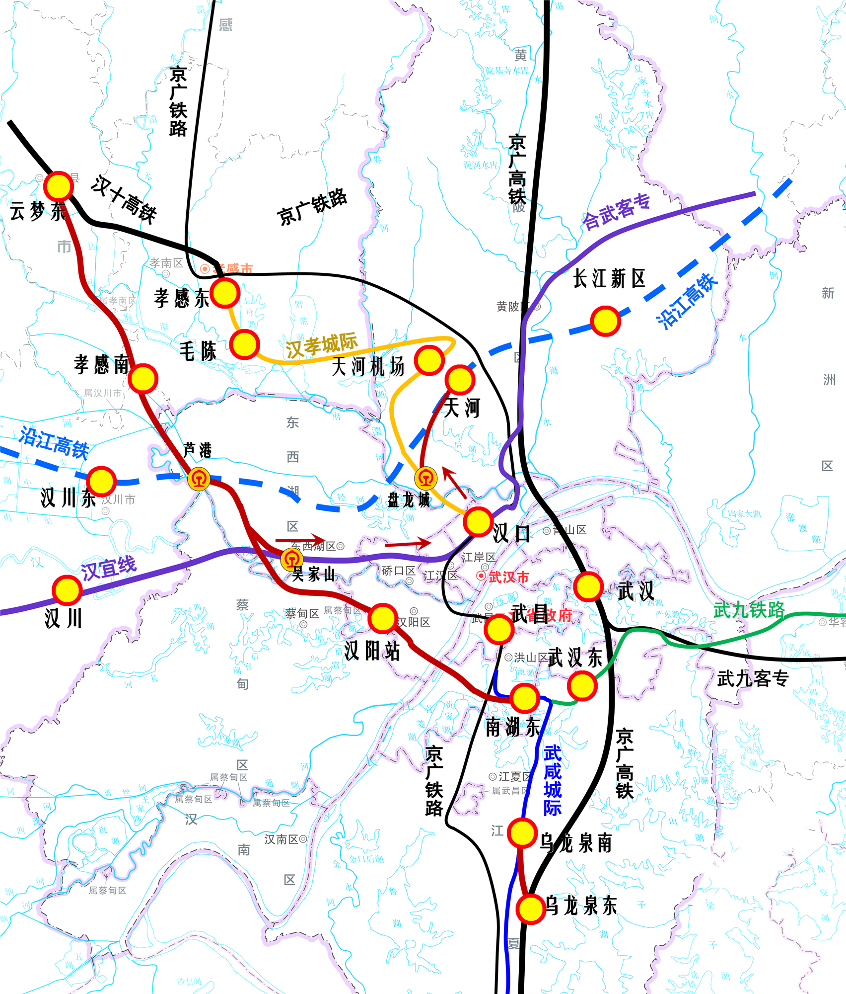 武汉西武高铁规划图图片
